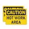 Signmission Hot Surface Sign, 10 in H x 14 in W, Plastic, Hot Work Area OS-2PACK-CS-P-1014-L-19189 - alternate 1
